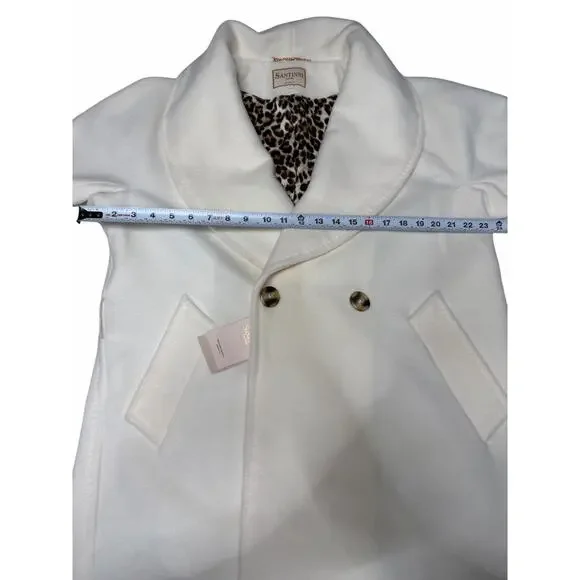 NWT Santinni London “Hepburn” Italian Virgin Wool & Cashmere Coat Size L - Picture 11 of 16